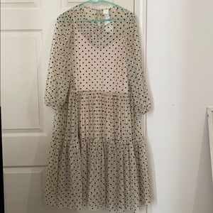 Sheer polka dot dress